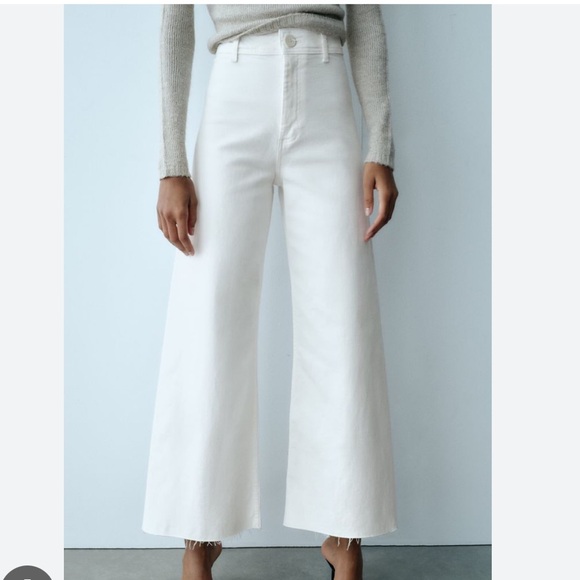 Zara Marine Straight wide-leg pants - Picture 3 of 3